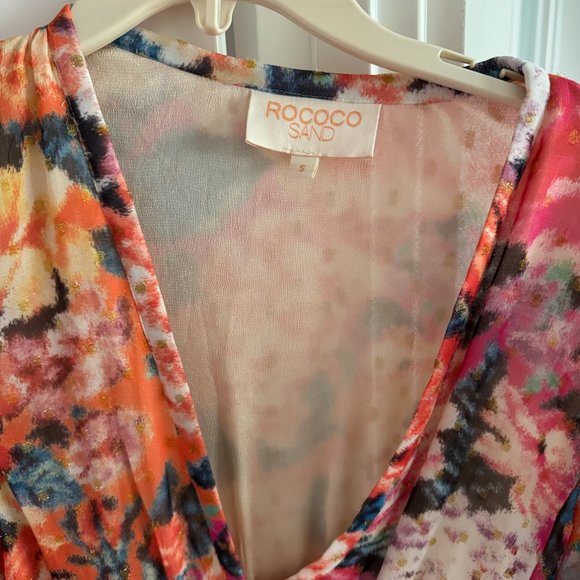 Rococo Sand Floral Maxi Dress - Pink and Orange - Picture 6 of 8